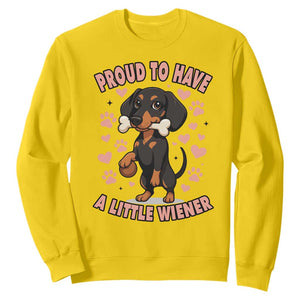 Dachshund Dog Lover Sweatshirt Proud To Have A Little Wiener TS12 Daisy Print Your Wear