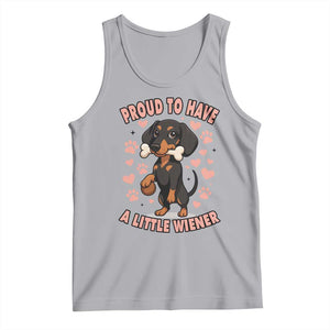 Dachshund Dog Lover Tank Top Proud To Have A Little Wiener TS12 Athletic Heather Print Your Wear