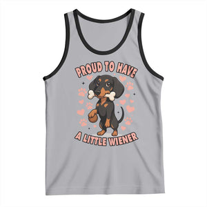 Dachshund Dog Lover Tank Top Proud To Have A Little Wiener TS12 Athletic Heather Black Print Your Wear