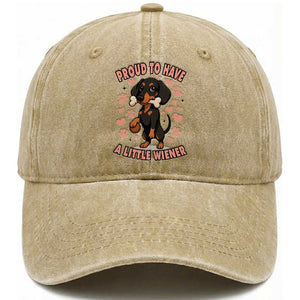 Dachshund Dog Lover Washed Cotton Baseball Cap Proud To Have A Little Wiener TS12 Print Your Wear