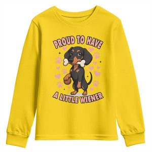 Dachshund Dog Lover Youth Sweatshirt Proud To Have A Little Wiener TS12 Daisy Print Your Wear