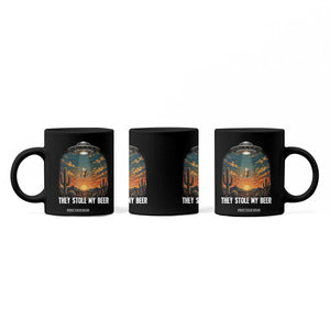 They Stole My Beer Coffee Mug Funny UFO Abducting Beer Mug Vintage Western Gift TS12 Print Your Wear