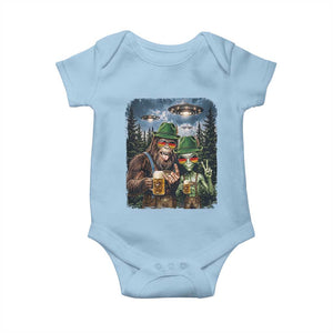 Funny Bigfoot Alien Oktoberfest Baby Onesie Selfie Beer Party German Lederhosen UFO Gift
