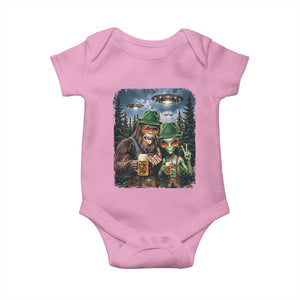Funny Bigfoot Alien Oktoberfest Baby Onesie Selfie Beer Party German Lederhosen UFO Gift