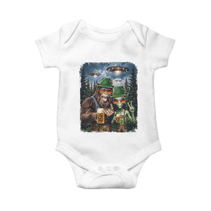 Funny Bigfoot Alien Oktoberfest Baby Onesie Selfie Beer Party German Lederhosen UFO Gift