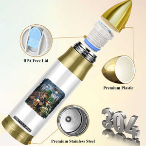 Funny Bigfoot Alien Oktoberfest Bullet Tumbler Selfie Beer Party German Lederhosen UFO Gift TS12 Print Your Wear