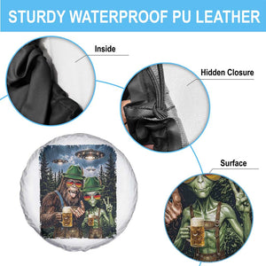 Funny Bigfoot Alien Oktoberfest Spare Tire Cover Selfie Beer Party German Lederhosen UFO Gift TS12 Print Your Wear