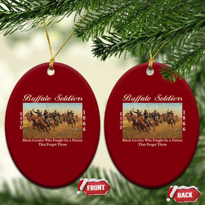 Buffalo Soldiers Black Cavalry 1866 Ceramic Ornament African American Military History Black History Gift