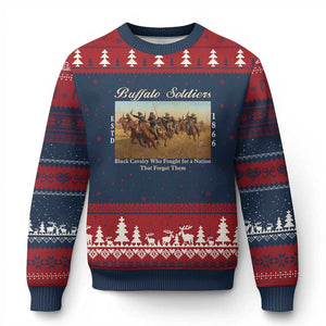 Buffalo Soldiers Black Cavalry 1866 Ugly Christmas Sweater African American Military History Black History Gift