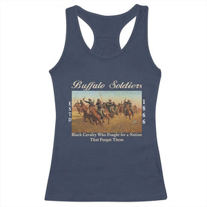 Buffalo Soldiers Black Cavalry 1866 Racerback Tank Top African American Military History Black History Gift