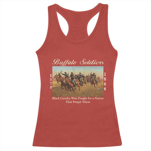 Buffalo Soldiers Black Cavalry 1866 Racerback Tank Top African American Military History Black History Gift