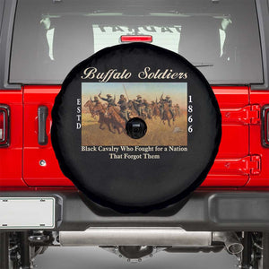 Buffalo Soldiers Black Cavalry 1866 Spare Tire Cover African American Military History Black History Gift TS12 Black Print Your Wear