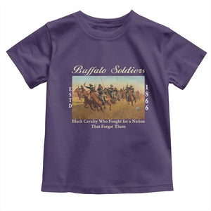 Buffalo Soldiers Black Cavalry 1866 Toddler T Shirt African American Military History Black History Gift