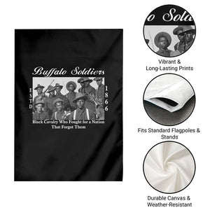 Buffalo Soldiers 1866 African American Cavalry Garden Flag Black History Military Heritage Gift