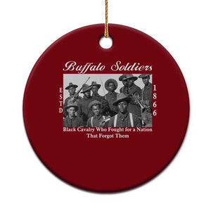 Buffalo Soldiers 1866 African American Cavalry Ceramic Ornament Black History Military Heritage Gift