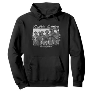 Buffalo Soldiers 1866 African American Cavalry Hoodie Black History Military Heritage Gift