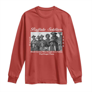 Buffalo Soldiers 1866 African American Cavalry Long Sleeve Shirt Black History Military Heritage Gift
