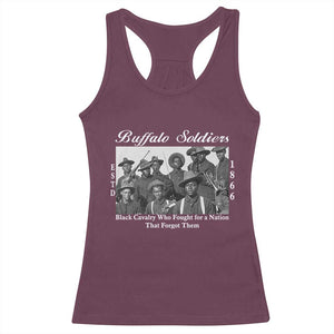 Buffalo Soldiers 1866 African American Cavalry Racerback Tank Top Black History Military Heritage Gift