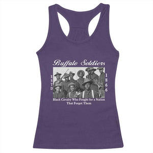 Buffalo Soldiers 1866 African American Cavalry Racerback Tank Top Black History Military Heritage Gift