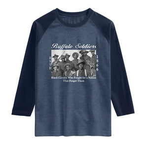 Buffalo Soldiers 1866 African American Cavalry Raglan Shirt Black History Military Heritage Gift
