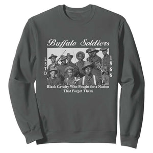 Buffalo Soldiers 1866 African American Cavalry Sweatshirt Black History Military Heritage Gift