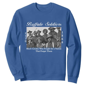 Buffalo Soldiers 1866 African American Cavalry Sweatshirt Black History Military Heritage Gift