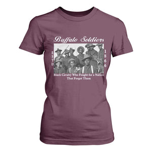 Buffalo Soldiers 1866 African American Cavalry T Shirt For Women Black History Military Heritage Gift