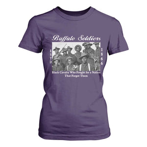 Buffalo Soldiers 1866 African American Cavalry T Shirt For Women Black History Military Heritage Gift