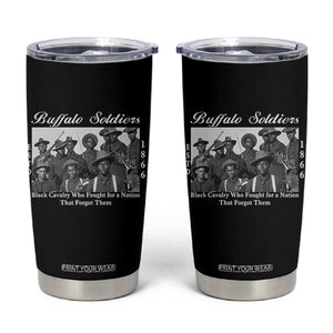 Buffalo Soldiers 1866 African American Cavalry Tumbler Cup Black History Military Heritage Gift TS12 Black Print Your Wear