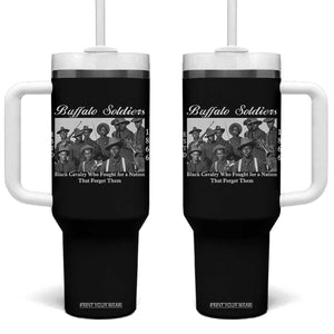 Buffalo Soldiers 1866 African American Cavalry Tumbler With Handle Black History Military Heritage Gift TS12 One Size: 40 oz Black Print Your Wear