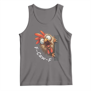 F-Caw-F Chicken Joke Tank Top Funny Screaming Gift TS12 Deep Heather Print Your Wear