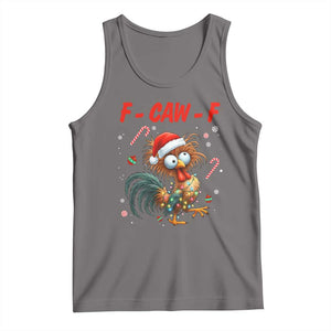 Funny F Caw F Chicken Meme Tank Top Christmas Gift TS12 Deep Heather Print Your Wear