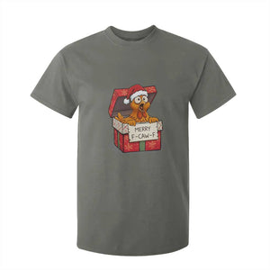 Merry F Caw F Santa Chicken T Shirt For Kid Funny Christmas Gift TS12 Military Green Print Your Wear