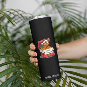 Merry F Caw F Santa Chicken Skinny Tumbler Funny Christmas Gift TS12 Print Your Wear