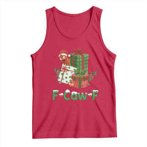 F Caw F Chicken Tank Top Funny Farm Life Holiday Gift TS12 Red Print Your Wear