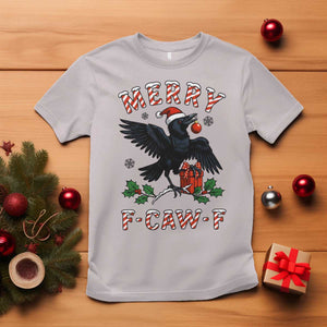 Merry F Caw F Raven Lover T Shirt Funny Holidays Gift TS12 Ice Gray Print Your Wear