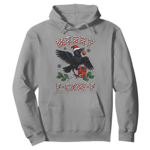 Merry F Caw F Raven Lover Hoodie Funny Holidays Gift TS12 Sport Gray Print Your Wear