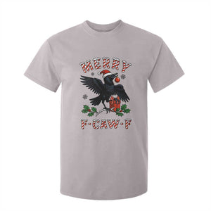 Merry F Caw F Raven Lover T Shirt For Kid Funny Holidays Gift TS12 Ice Gray Print Your Wear
