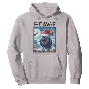 F Caw F Christmas Raven Hoodie Funny Bird Lover Gift TS12 Ice Gray Print Your Wear