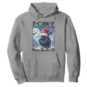 F Caw F Christmas Raven Hoodie Funny Bird Lover Gift TS12 Sport Gray Print Your Wear