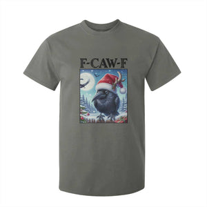 F Caw F Christmas Raven T Shirt For Kid Funny Bird Lover Gift TS12 Military Green Print Your Wear