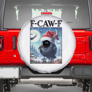 F Caw F Christmas Raven Spare Tire Cover Funny Bird Lover Gift TS12 White Print Your Wear