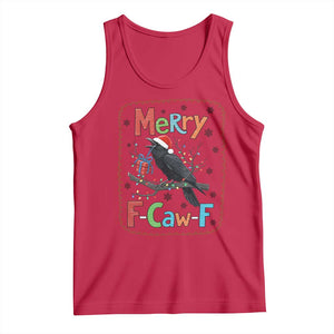 Funny Christmas Santa Raven Tank Top Merry F Caw F Joke Gift TS12 Red Print Your Wear