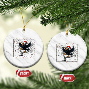 Funny Xmas Raven Lovers Ceramic Ornament F Caw F Joke Gift TS12 1pc White Marble Print Your Wear