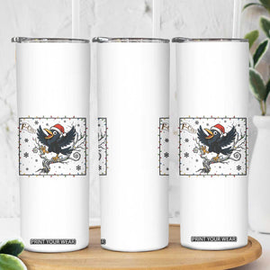 Funny Christmas Raven Lovers Skinny Tumbler F Caw F Joke Gift TS12 Print Your Wear