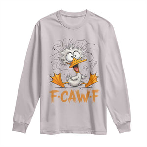 F Quack F Duck Lover Long Sleeve Shirt Funny Farm Gift TS12 Ice Gray Print Your Wear