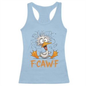 F Quack F Duck Lover Racerback Tank Top Funny Farm Gift TS12 Light Blue Print Your Wear