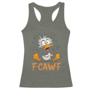 F Quack F Duck Lover Racerback Tank Top Funny Farm Gift TS12 Military Green Print Your Wear
