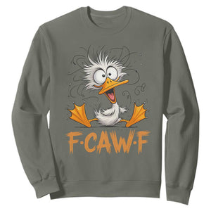 F Quack F Duck Lover Sweatshirt Funny Farm Gift TS12 Military Green Print Your Wear
