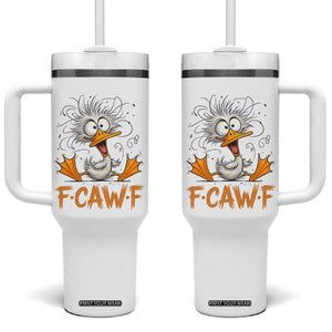 F Quack F Duck Lover Tumbler With Handle Funny Farm Gift TS12 One Size: 40 oz White Print Your Wear